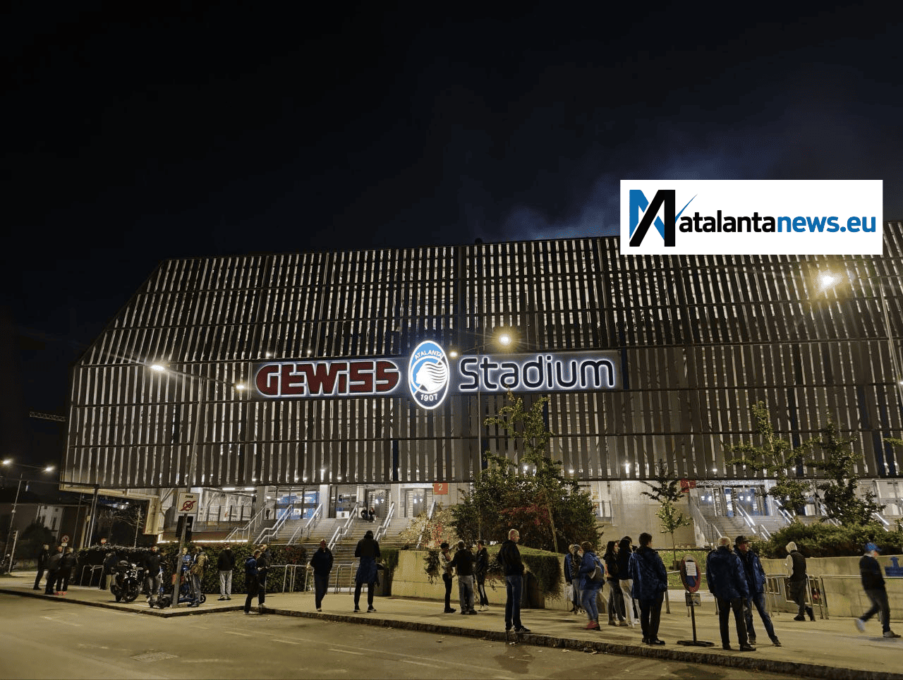 Gewiss Stadium di notte, Gasperini Atalanta lettera saluti