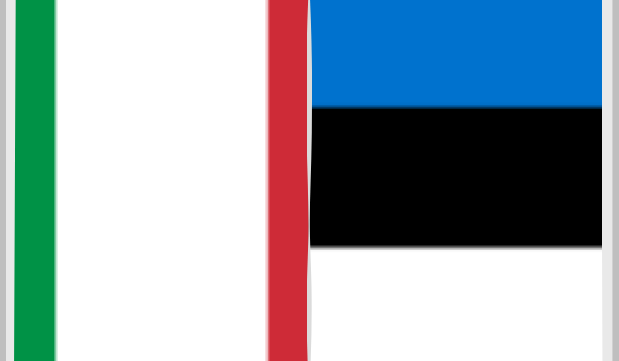 Italia-Estonia, bandiere