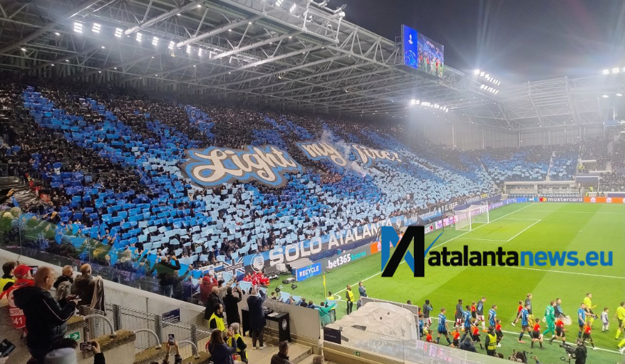 La curva Nord dell'Atalanta