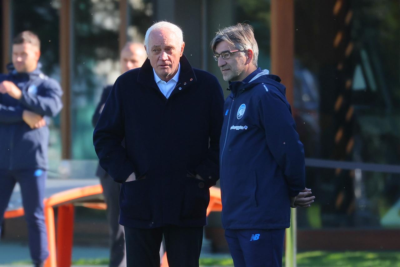 Juric e il presidente Percassi