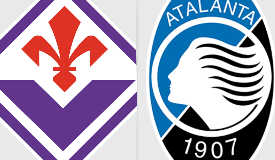 Gli stemmi di Fiorentina e Atalanta