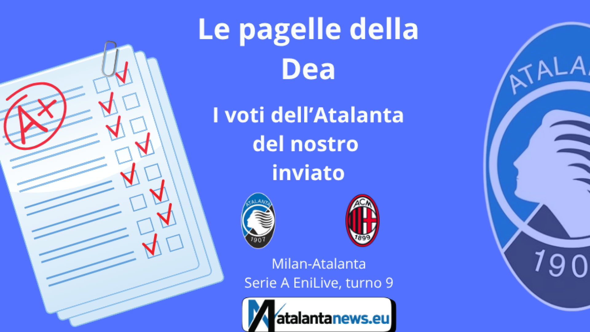 Le PAGELLE dell’Atalanta contro il Milan