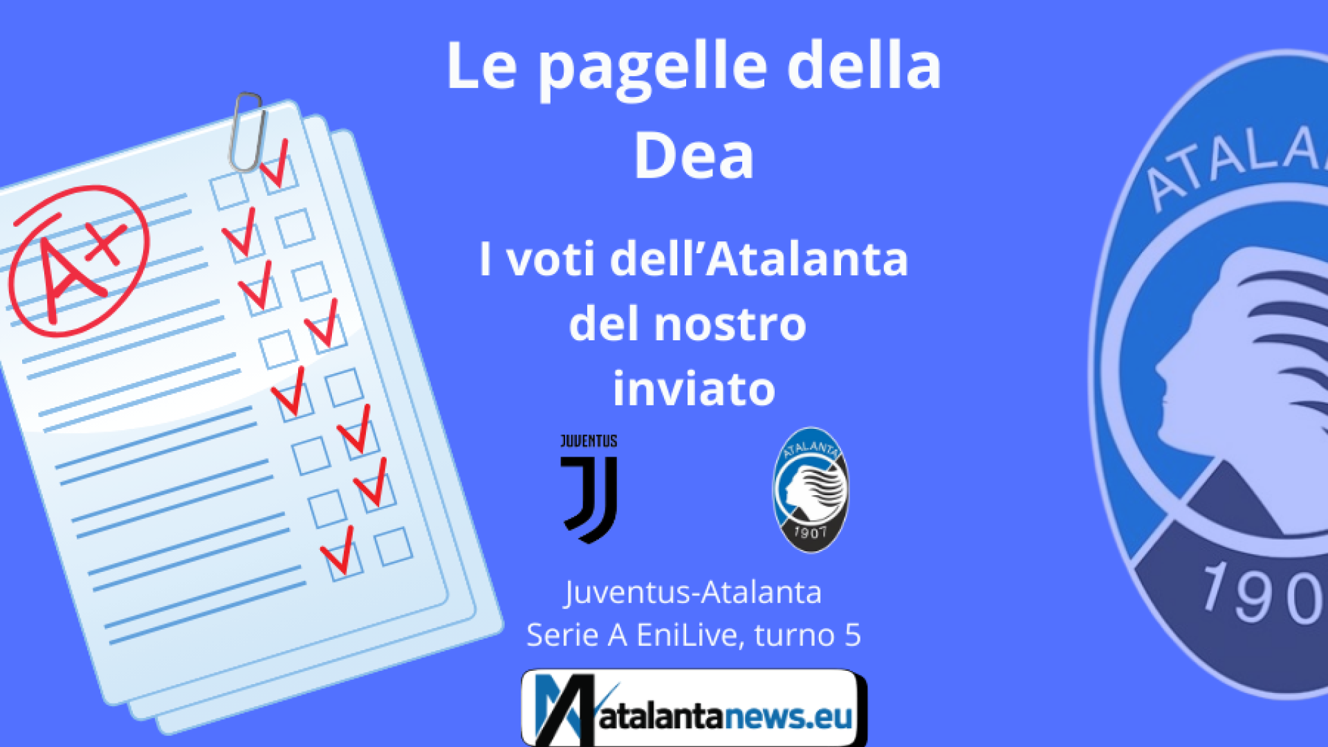 Juventus-Atalanta 1-1: le PAGELLE della Dea