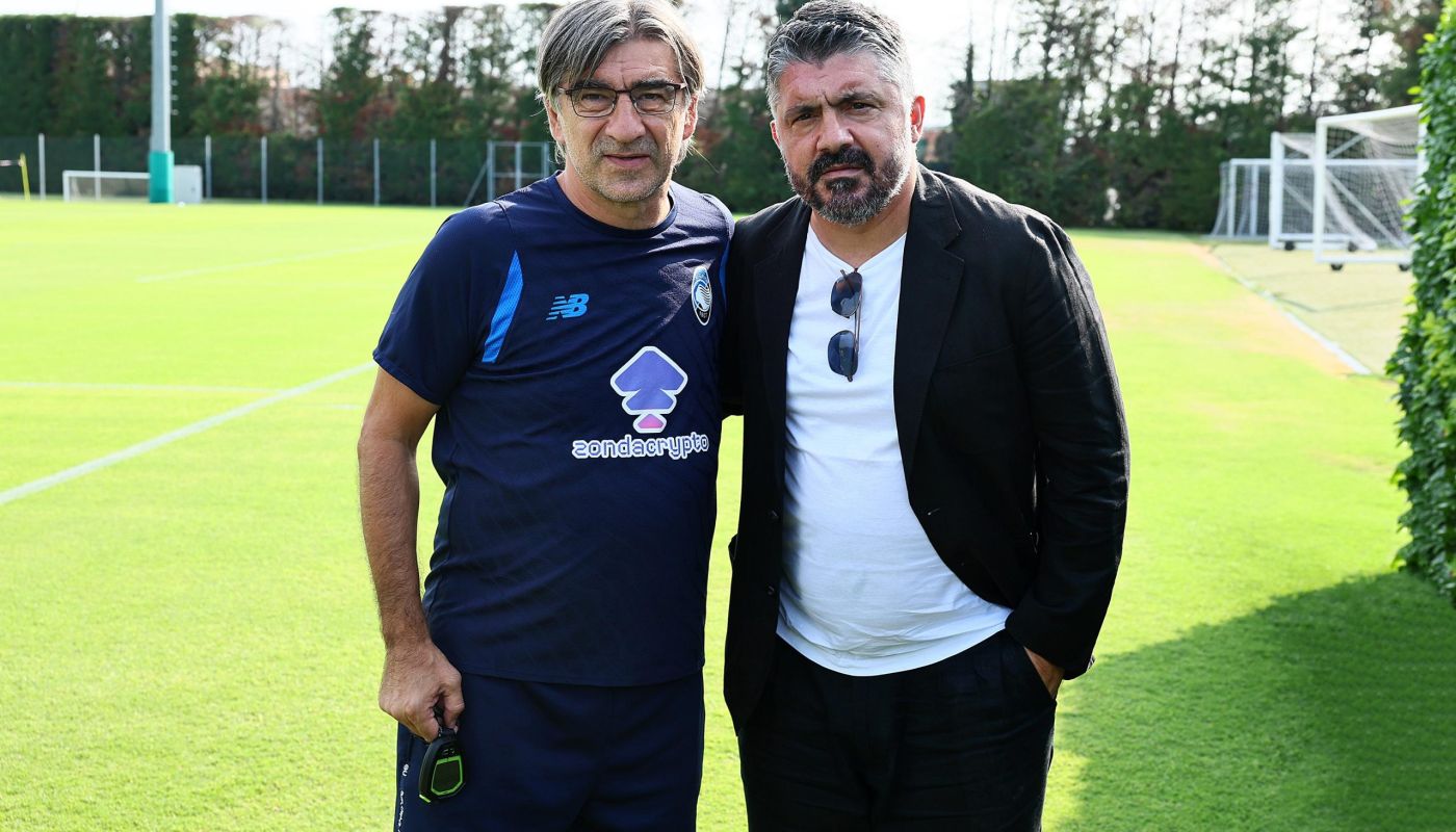 Il CT Gattuso in visita a Zingonia con una delegazione della Nazionale